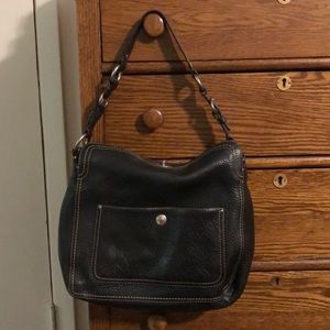Coach black leather purse
